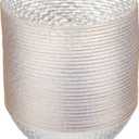 PLASTICPRO  12 Ounce Hammered Plastic Bowls, Heavyweight Disposable Bowl Set, Elegant Clear with Gold Rim, BPA Free, for Parties, Dinners, Events