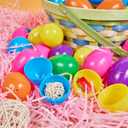 JOYIN 200 PCS 2.3" Easter Eggs, Empty Plastic Eggs Fillable Colorful Bright Eggshell Bulks for Easter Hunt, Filling Treats, Party Favor, Basket Stuffers, Classroom Prize Supplies