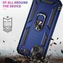 Korecase for iPhone 15 Phone Case with Ring Stand,Military Grade Heavy Duty Protective for iPhone 15 Shockproof Case Blue
