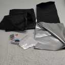 1Sets Portable Blackout Curtain Temporary Blinds for Travel Nursery Bedroom and Car Use and Easy to Install Blackout Shades with Accessories