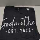 Godmother Est 2026 Minimalist Elegant Font T-Shirt (Black, M)