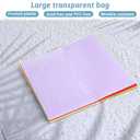 60pcs Plastic Sleeves Clear Sheet Protectors 6.7x6.5 Inch Scrapbook Paper Storage Organizer with 60 Sticky Tabs Waterproof PVC Sheet Protectors for Scrapbooking Cardstock Vinyl Paper Business Office