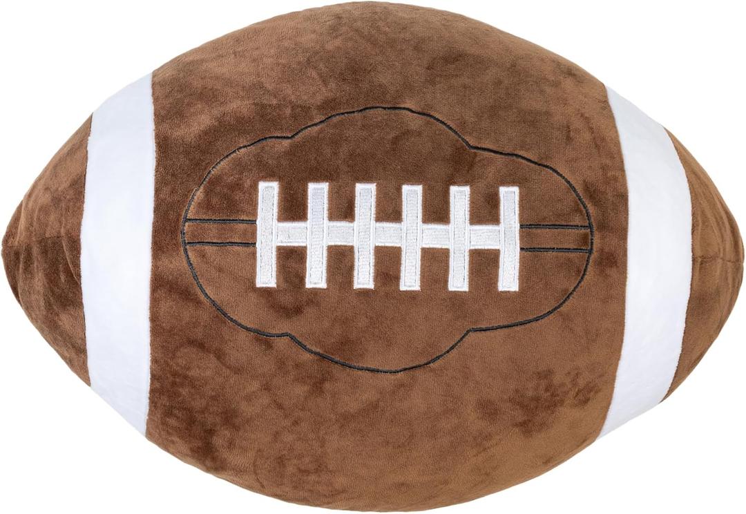 Football Pillow Plushies for Boys  18 Inch Football Plush Decorative Pillow Plush Toy for Bedroom, Nursery  Soft Cotton Shell Home Decor Aesthetic Sports Toys for Boys and Girls