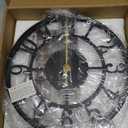 Wall Clock Battery Operated,Silent Non Ticking Modern Rustic Metal Small Clocks for Living Room/Bedroom/Office/Kitchen/Farmhouse Home Decor-10IN(Arabic Number-Black)