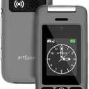 G6 Grey - 4G LTE Unlcoked Flip PhoneCell Phone for Seniors with SOS ButtonLoud SpeakerCameraCharging DockSpeed DialHands-freeDual-LCD Large Button Dumb PhoneCaller-IDLong Battery Life