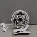 BESKAR Clip on Fan, 360 Rotation Quiet Stroller Fans with Strong Airflow,3 Speeds, Portable Small Fans with Sturdy Clamp,Perfect Personal Cooling Fan for Office Table Bedroom Kitchen (White)