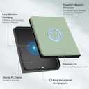 CoBak Wireless Charge Stand Case for 7" Kindle Paperwhite 12th Gen 2024 and Kindle Colorsoft with Hand Strap - Compatible with iPhone MagSafe, for Samsung/Anker Wireless Charging Pads, Auto Sleep Wake