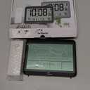 WallarGe Atomic Clock with Indoor Outdoor Temperature - 8.5'' Digital Clock Battery Operated, Self-Setting, 4 Time Zones, DST