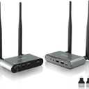 SVBONY TransAir2 Wireless HDMI Transmitter and Receiver 4K 30Hz, 5.8GHz, 1TX to 4 RXS, 1000 FT, HDMI Loop-Out, IR Extend, 0.06s Latency, 9 Channels, from PC, Laptop, STB to TV, Projector, Monitor
