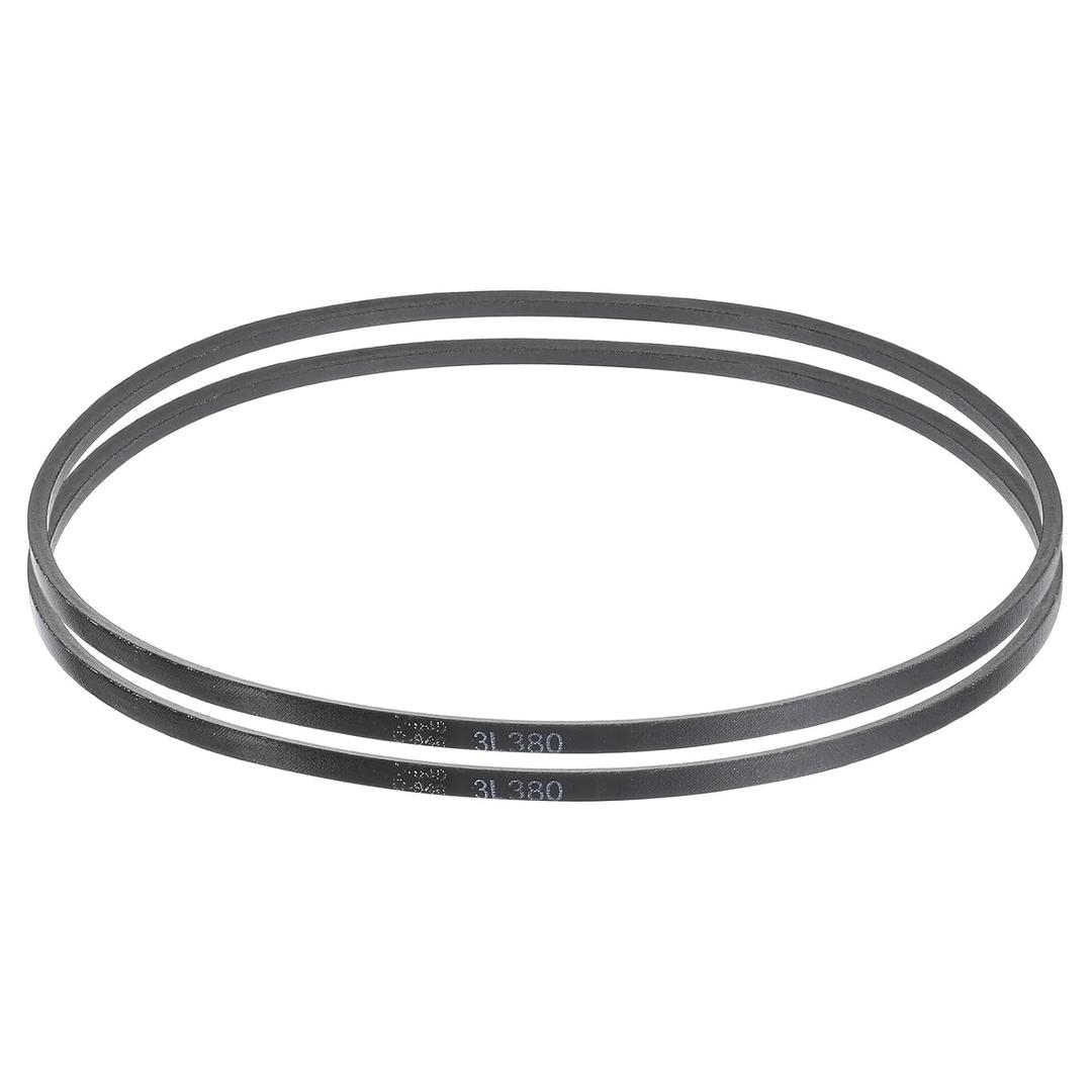 uxcell 2 Pcs 3L380 Classic Wrapped Rubber V-Belt, 38"(965mm) Outside Circumference, 3L Profile V Belt 3/8" Width 7/32" Height
