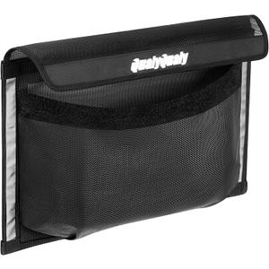 QualyQualy 18"x12" Large Boat Storage Bag with Full-Enclosure Lid, Strong Self-Adhesive Boat Organizer for Tackle, Tools, Gear, Waterproof Boat Caddy Organizer & Marine Accessories Storage