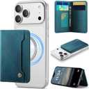 Vinich for MagSafe Wallet Magnetic RFID Blocking Card Holder Compatible with MagSafe Phones and Cases, Strong Magnet Minimalist Phone Wallet for iPhone 17/16/15/14/13/12/Pro/Max/Plus, Vintage Green