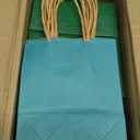 qiqee 200Pcs Paper Gift Bags with Handles - 4.5"2.5"6" Mini Party Favor Bags Multiple Uses - 16 Solid Colors