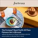 FORTESSA Royal Pacific 18/10 Stainless Steel Flatware, 20 Piece Place Setting With Table Knife, Forks and Spoons (Service For 4), Dishwasher Safe, Polished