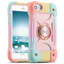MARKILL Compatible with iPhone Se3/iPhone Se2,iPhone 6/6S Case,iPhone7/iPhone8 Case 4.7 Inch with Ring Stand, Heavy-Duty Military Grade Shockproof Cover (Rainbow Pink)