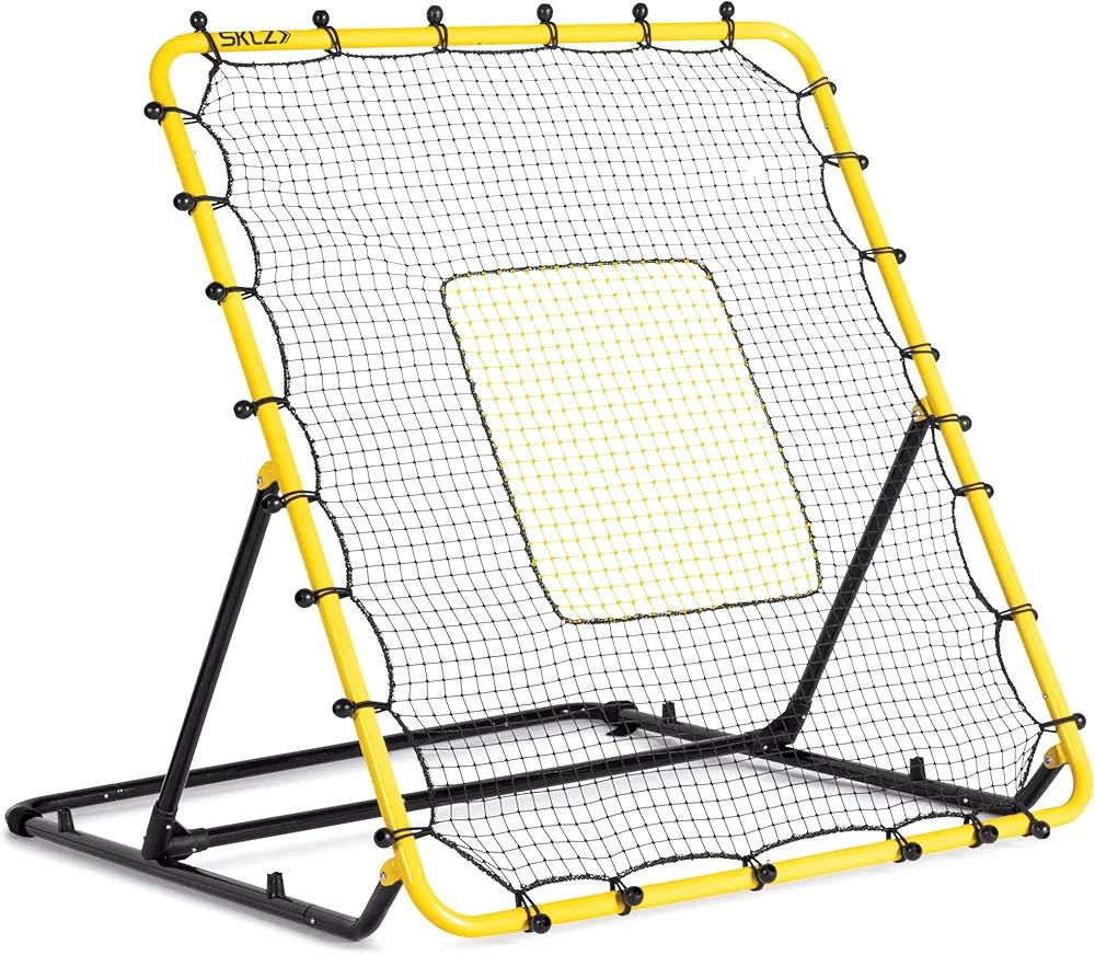 SKLZ Fielding Trainer - Baseball & Softball Pitch-Back Rebound Net - Ground, Line Drive & Fly Ball Return Settings - 4 x 4.5-Foot Steel Frame, UV & Weather Resistant Bungee Net, Easy-Fold Design