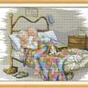 CROSSDECOR Stamped Cross Stitch Kits Full Range of Patterns Embroidery Starter Kits for Beginners Printed Cross-Stitch Sets for Home Decor DIY 14CT 2 Strands - The Old Married Couple
