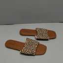 Women Rivet Decor Fashion Sandals Flat Slide Summer Sandals Cow Pattern Flat Sandals Comfortable Western Slippers 9