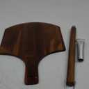 12 Inch Natural Wooden Pizza Peel - Paddle Spatula Oven Accessory for Transferring & Serving - Wood Cutting Board for Cheese, Bread, Fruit (Wooden Pizza Peel 12"(W) x 14"(H))