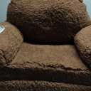 MOMCAYWEX Kids Sofa, Sherpa Couch with TriLayer Foam Cushions, Comfy Seating for Kids Age 3–6 Years, Brown