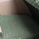 Fizzin Cross Cross Chair Memory Foam Armless with Wheels Home Office Green, 24.02" W x 27.95" D x 38.19" H