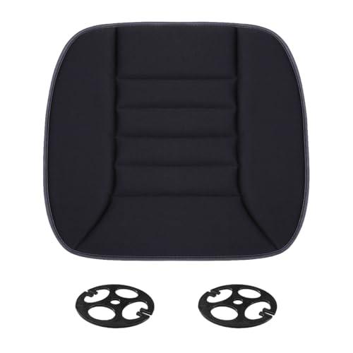 GAOLAOSY Car Seat Cushion Pad, Memory Foam Automotive Butt Cushion with Non-Slip Silicone Bottom, Breathable Driver Seat Protector for Vehicle, Home and Office Chairs (Black)