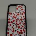 Wildflower Cases - Red Roses Case, Compatible with Apple iPhone 15 Plus | Red, White, Floral, Roses, Trendy, Coquette - Protective Black Bumper, 4ft Drop Test Certified, Women Owned Small Business