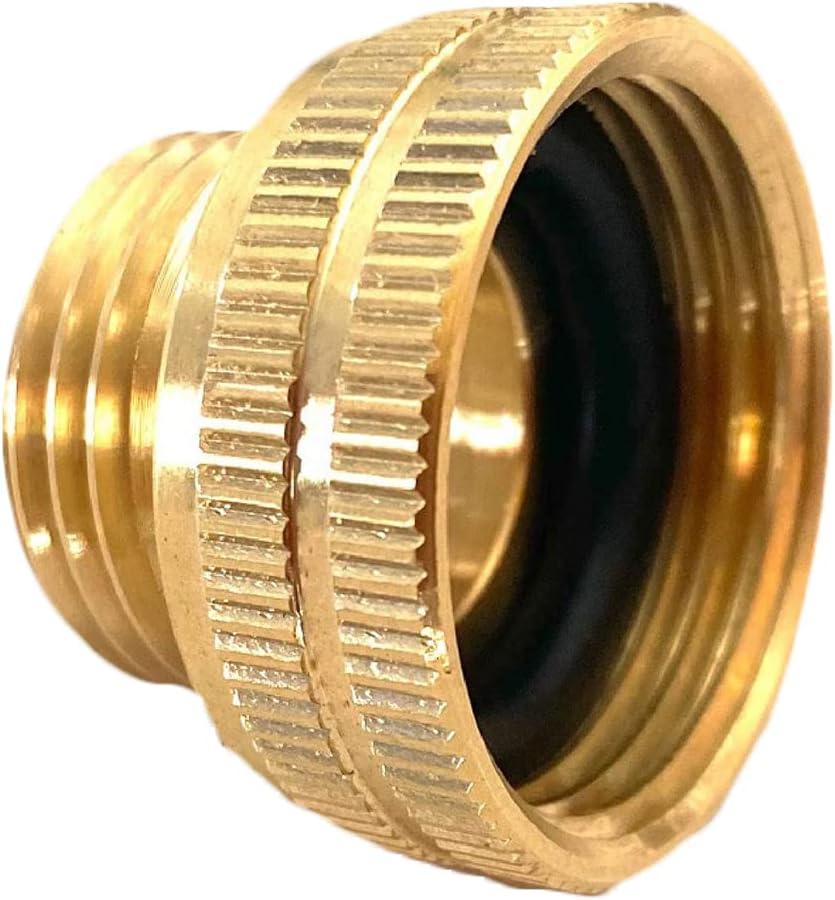 Underhill Brass Garden Hose Adapter Connector, Heavy-Duty Fitting, 1 FHT to 3/4 MHT, A-BA107FM
