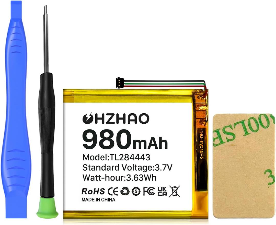 2025 Upgraded 980mAh TL284443 Battery, High Capacity Li-Polymer Replacement Battery for Nest Learning Thermostat 2nd 3rd Generation, T3007ES, T3008US, T4000ES, A0013 with Repair Tools