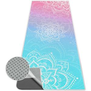 Yoga Towel,Absorbent Yoga Mat Towel for Hot Yoga Non Slip,Stylish Prints,Ideal for Workouts,Hot Yoga,Bikram,Pilates Equipment,72 x 27 in,Gradient Mandala