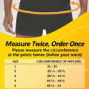 URIEL Left Side Hernia Belts for Men - Inguinal Hernia Belt for Men, Pre and Post Surgery Truss, Size Large, Black (39.8-44.5 Inches)