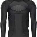 Men Padded Compression Shirt Football Rib Protector 8-Pads Chest Protector Long Sleeve Football Padded Shirt Protective Gear Basketball (Medium)