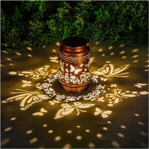 Solar Lanterns Outdoor Waterproof Butterfly Garden Decor Birthday Gifts for Women Mom Grandma, Hanging Solar Lights Metal Lantern Decoration Outside for Yard, Patio, Backyard, Porch