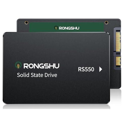 RONGSHU 1TB SATA SSD 2.5'' Internal Solid State Drive, SATA III 6 Gb/s Read Speed Up to 550 MB/s 3D NAND TLC Internal SSD, Upgrade Laptop PC/Desktops