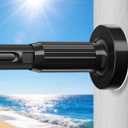 Tension Curtain Rod 41-86In-150Lb, Curtain Rod No Drilling for Window or Bathroom Patio, Adjustable Heavy Duty Shower Curtain Rod, Easy to Install, Never Rust, Rod Diameter 1.26 Inches-Black
