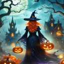 2 x Halloween Diamond Art Kits for Adults, Witch Pumpkin Diamond Painting for Beginners, 5D DIY Moon Castle Bat Diamond Painting Round Full Drill Gem Art Kits for Home Wall Decor 12x16 Inch (G4322-US)