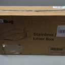 High-Sided Stainless Steel XL Cat Litter Box for Cats