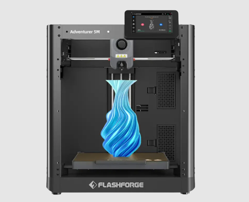 FLASHFORGE Adventurer 5M 3D Printer with Fully Auto Leveling, Max 600mm/s High Speed Printing, 280°C Direct Extruder with 3S Detachable Nozzle, Core XY All Metal Structure, Print Size 220x220x220mm