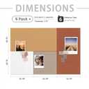 6 Pack Large Felt Bulletin Board, 15.7" Self-Adhesive Tiles, 4-Color, 15.7 x 15.7 x 0.31 in-6pcs