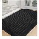 BEQHAUSE Dirt Trapper Door Mat 32" x 48", Waffle Door Mats Indoor Entrance, Dog Doormats for Mud Paws Absorbent and Dirt Resist Floor Mats Non-Slip Washable Rugs for Entryway Welcome Mat, Black