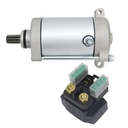 Starter & Relay for Yamaha Grizzly 400 0708 450 0710 660 0208/Kodiak 400 0406 450 0306/Wolverine 450 0610/Rhino 450 660 YFM400 YFM660 YFM450 YXR450 YXR660 4wv818000000