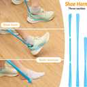 CAidRE 7PC Hip Kit, Hip Kit for Seniors Total Hip Replacement Prime, Mobility Aids with Reacher Grabber,Shoe Horn,Sock Aid,Leg Lifter,Shower Brush,Back Scratcher,Car Handle Assist for Surgery Recovery
