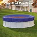21 FT Round Winter Pool Cover for Above Ground Pools, Cable and Pulley