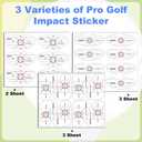 2 x Golf Impact Tape Clear Golf Club Stickers for Accurate Ball Striking Sticky Golf Pro Club Sweet Spot Analysis Improves Skills Quality Training Aid for Golf Beginners and Fans (Qty: 60P)