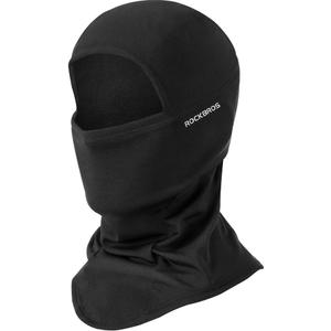 ROCKBROS Balaclava Ski Mask for Men Cold Weather Scarf Windproof Thermal Winter Neck Warmer Hood for Cycling Hiking (One Size, Black)