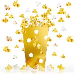100 Pieces Mini Resin Popcorn Decor Fake Popcorn Decorations with Boxes Cardboard Container for Party DIY Photo Props