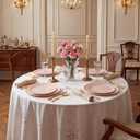 bUCLA 200PCS Pink Plastic Plates - Heavy Duty Pink Disposable with Gold Rim - Include 100 Each (10 inch Dinner & 7 inch Dessert) Plates, Ideal for Party, Wedding & Mother's Day