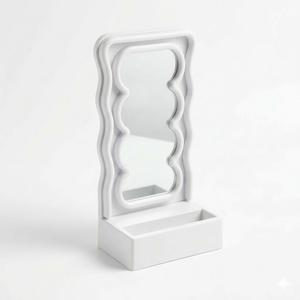 Wavy LED Light & Mirror Phone Holder