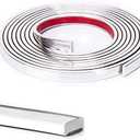 Art3d 10 Ft Peel and Stick Flexible Vinyl Molding Trim for Wall Tile Edges, Kitchen Backsplash, Mirrior Frame in Stainless Steel