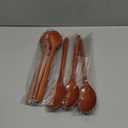 Wooden Spoons, 6 Pieces 9 Inch Wood Soup Spoons for Eating Mixing Stirring, Wood Spoon with Japanese Style Kitchen Utensil (Brown)